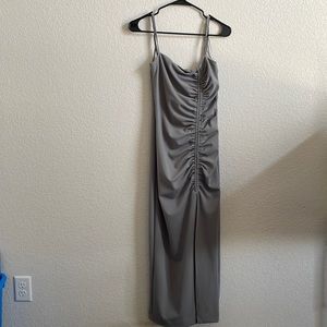 Warm Grey Sinched Dress